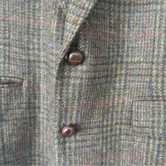 Robert Stock Classics Men’s Sport Coat Size 42 Long Brown Plaid Tweed Old Money‎ - Picture 6 of 11